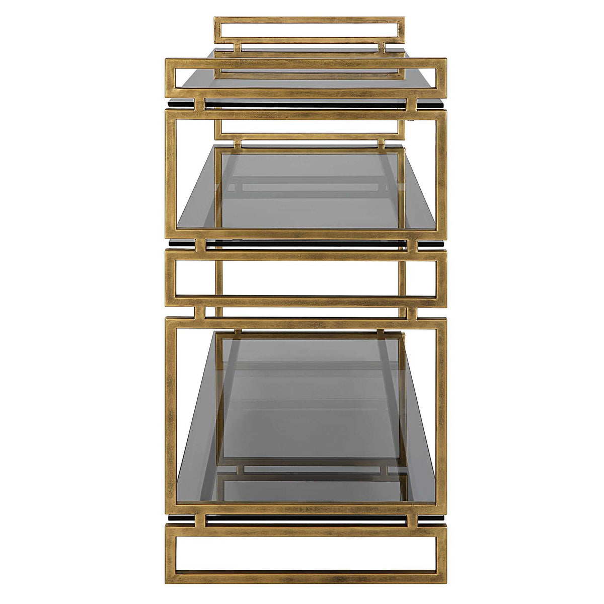 Stacked Up Glass Console Table - Gray by Uttermost - View 5