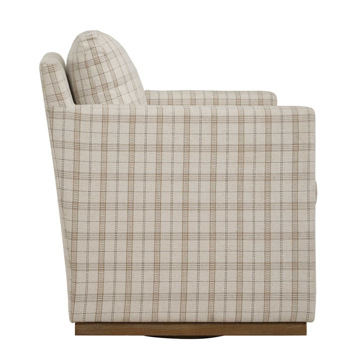 Basie Casual Linen Swivel Chair White - Beige by Uttermost - View 5