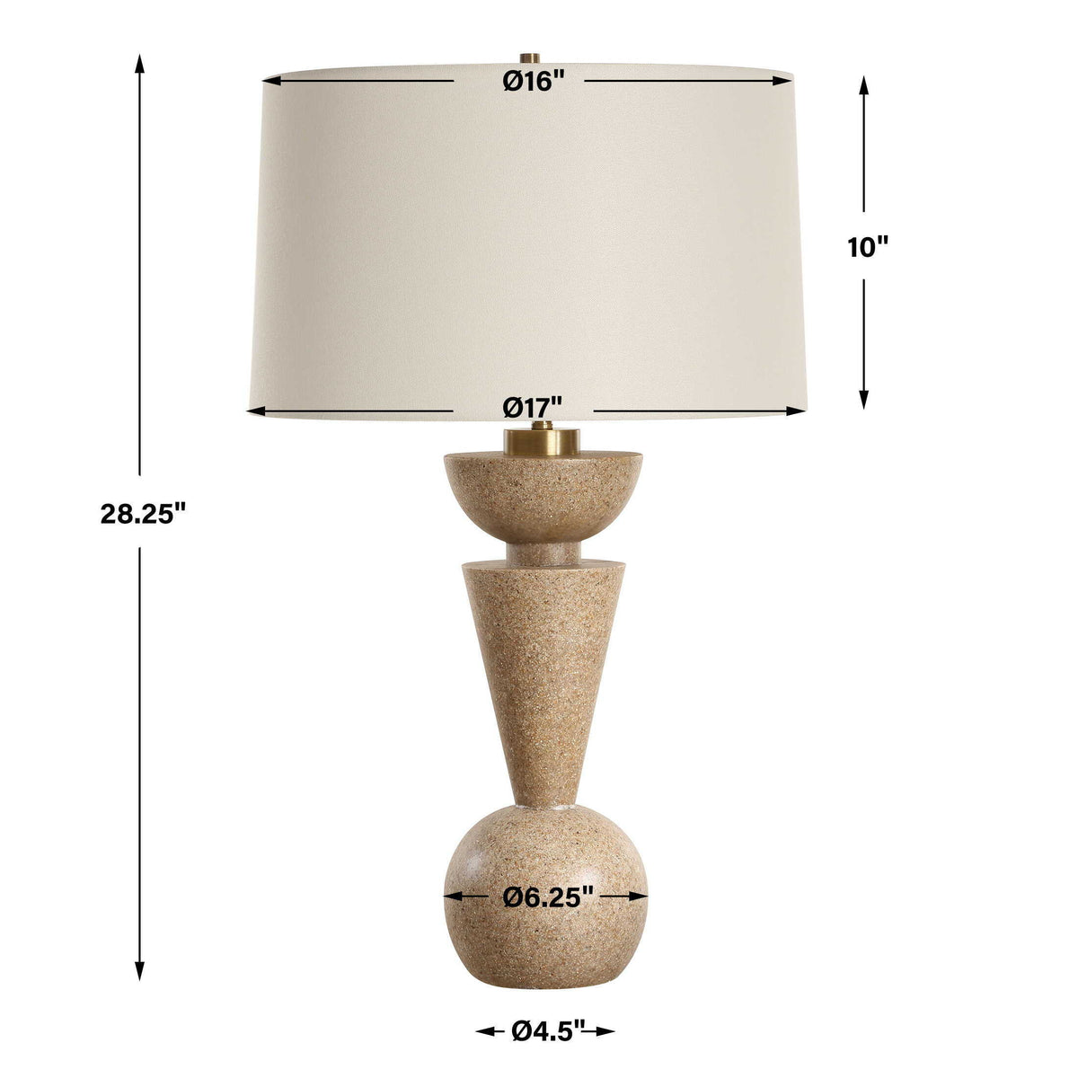 Cullum Geometric Table Lamp - Light Brown by Uttermost - View 7