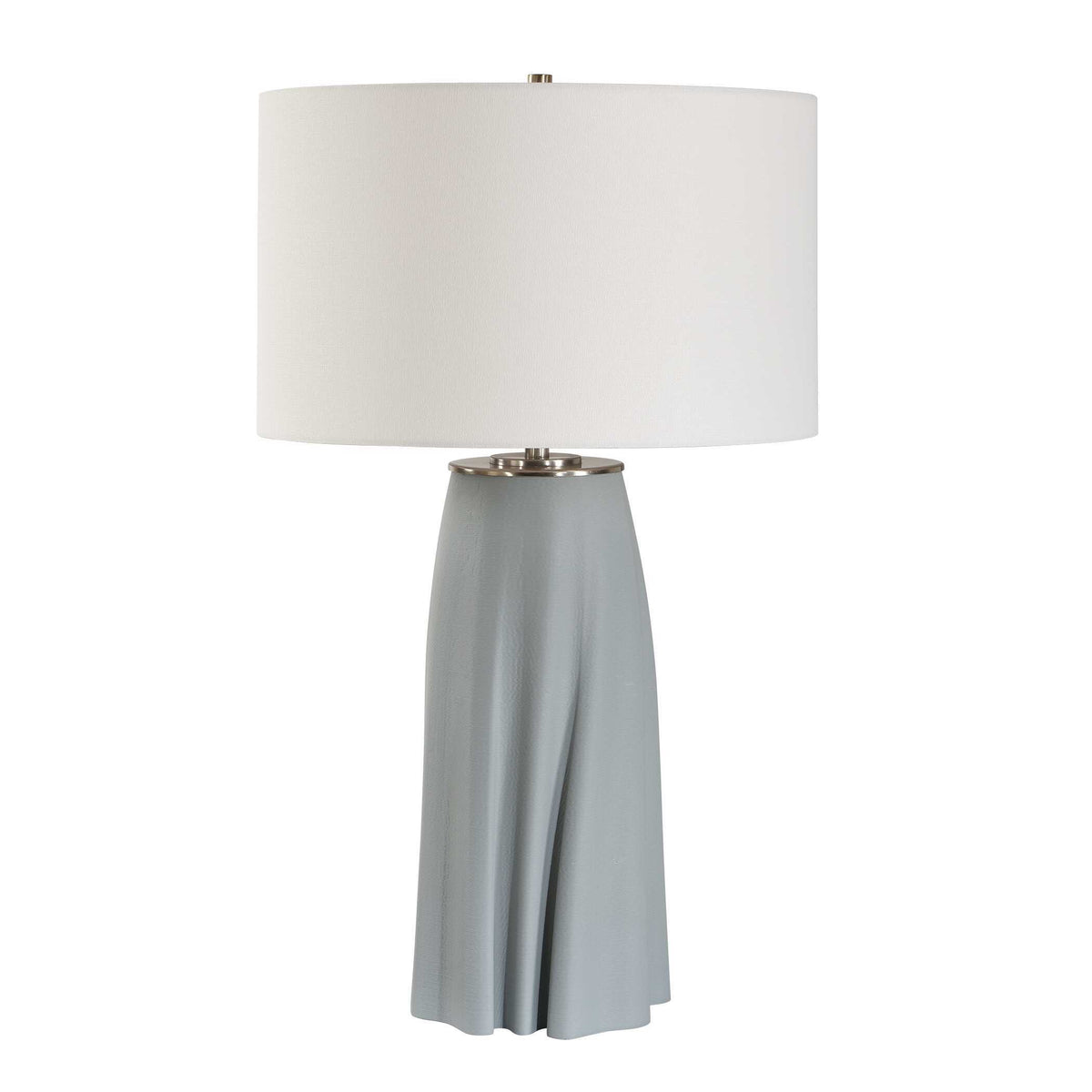 Cover Up Sculpted Table Lamp Blue / Silver - Light Blue by Uttermost - View 4