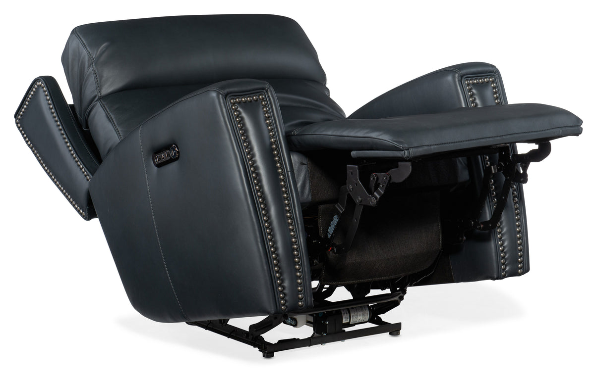 Ruthe Zero Gravity Power Recliner With Power Headrest - Blue by Hooker Furniture - View 3