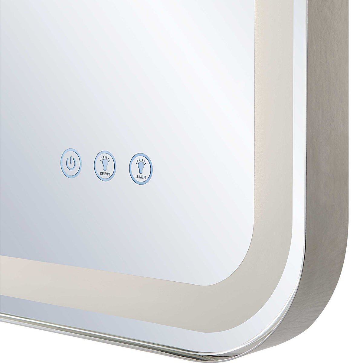 Crofton Lighted Nickel Vanity Mirror - Gray by Uttermost - View 7