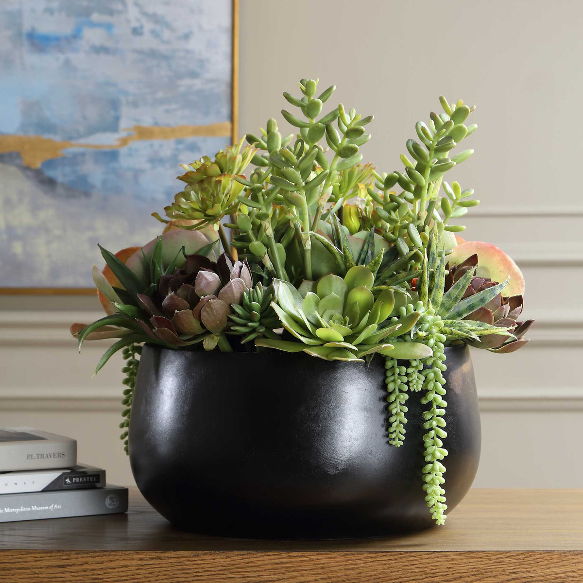 Mico Indoor-Outdoor Succulent Centerpiece - Green by Uttermost - View 2