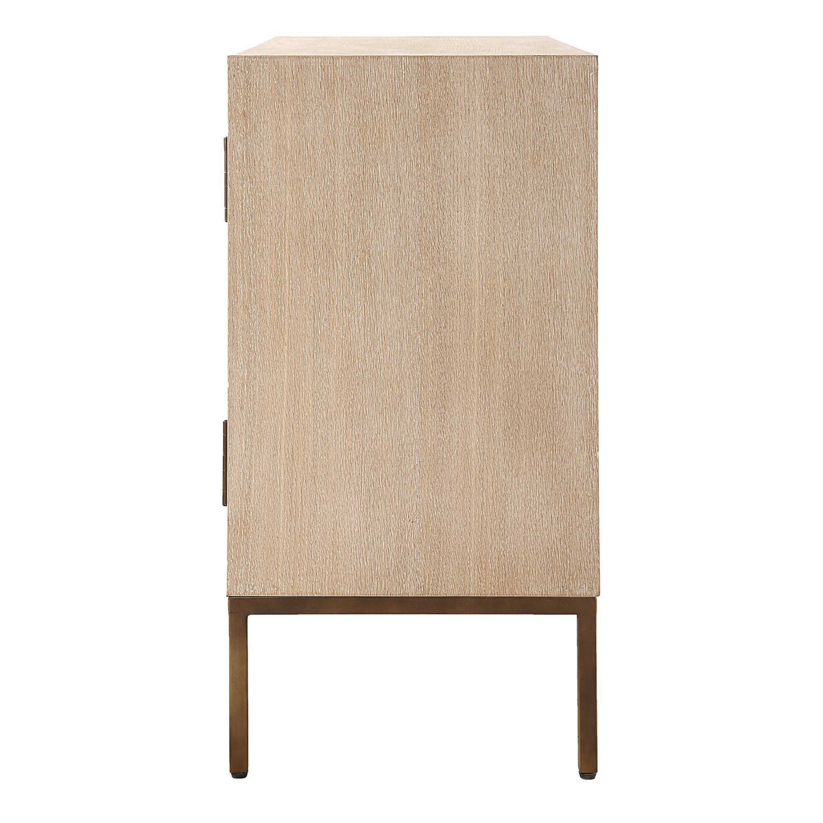 Weimar 2 Door Cabinet White / Woodtone - White / Light Brown by Uttermost - View 4