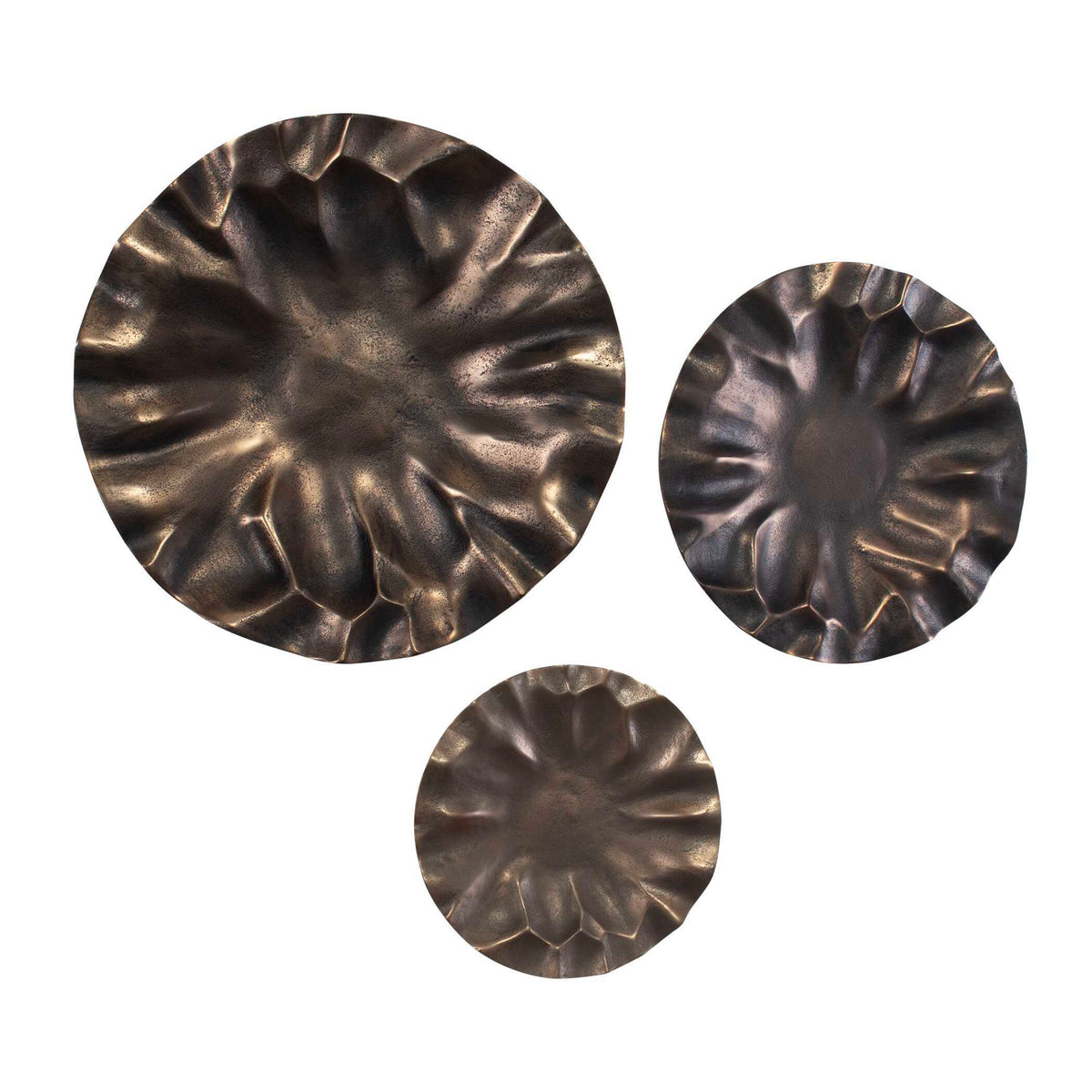 Peonia Outdoor Wall Art (Set of 3) - Bronze by Uttermost - View 3