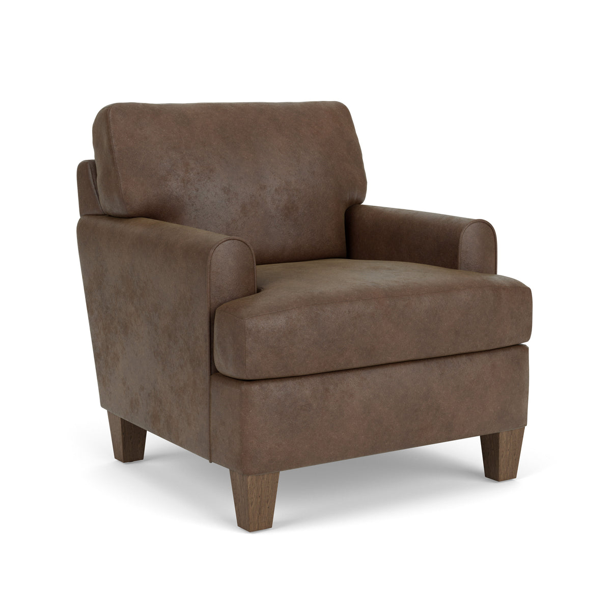 Moxy Fabric Chair, T-Shaped Seat Cushion, Rounded Mailbox Arms | Flexsteel