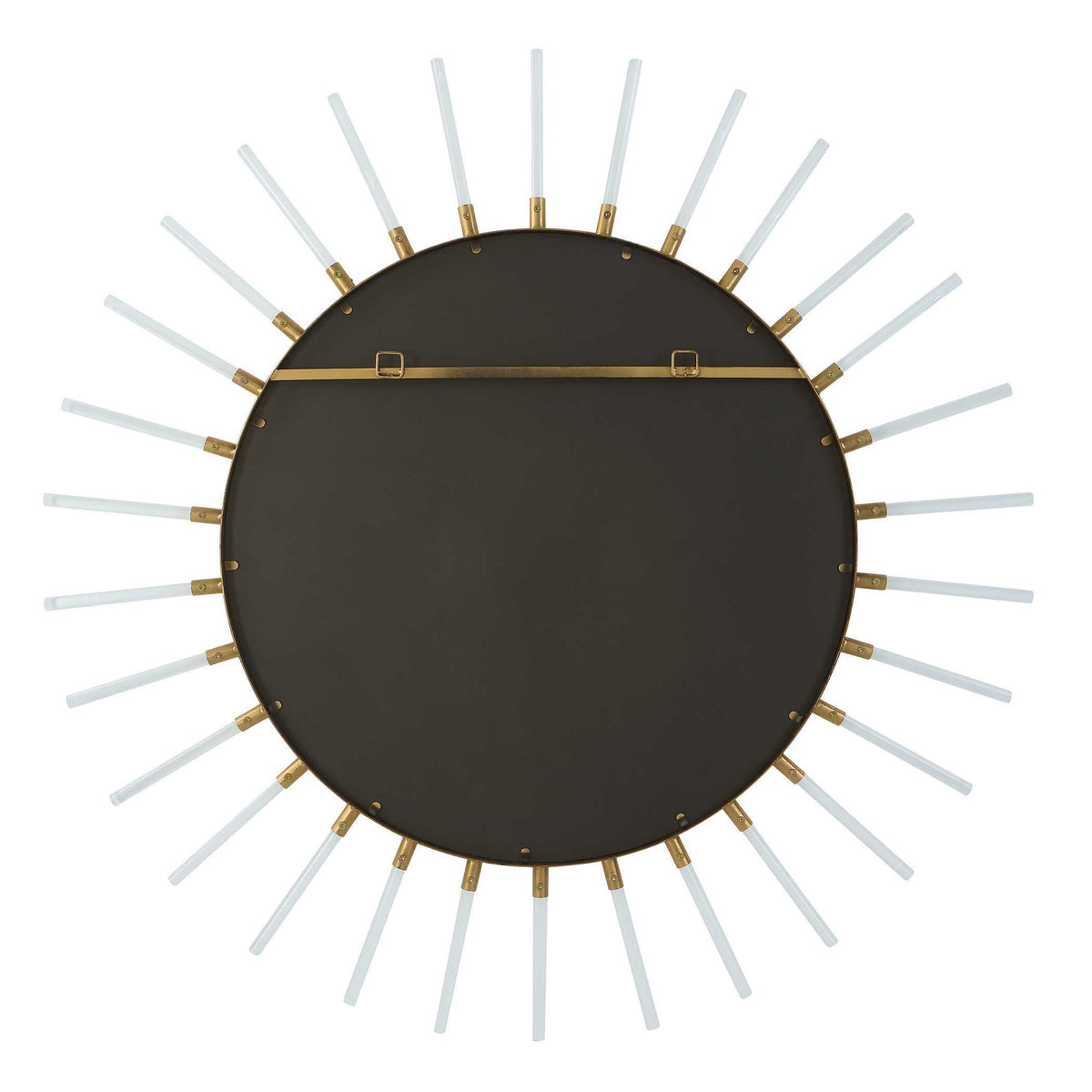 Oracle Round Starburst Mirror - Silver / Yellow by Uttermost - View 6