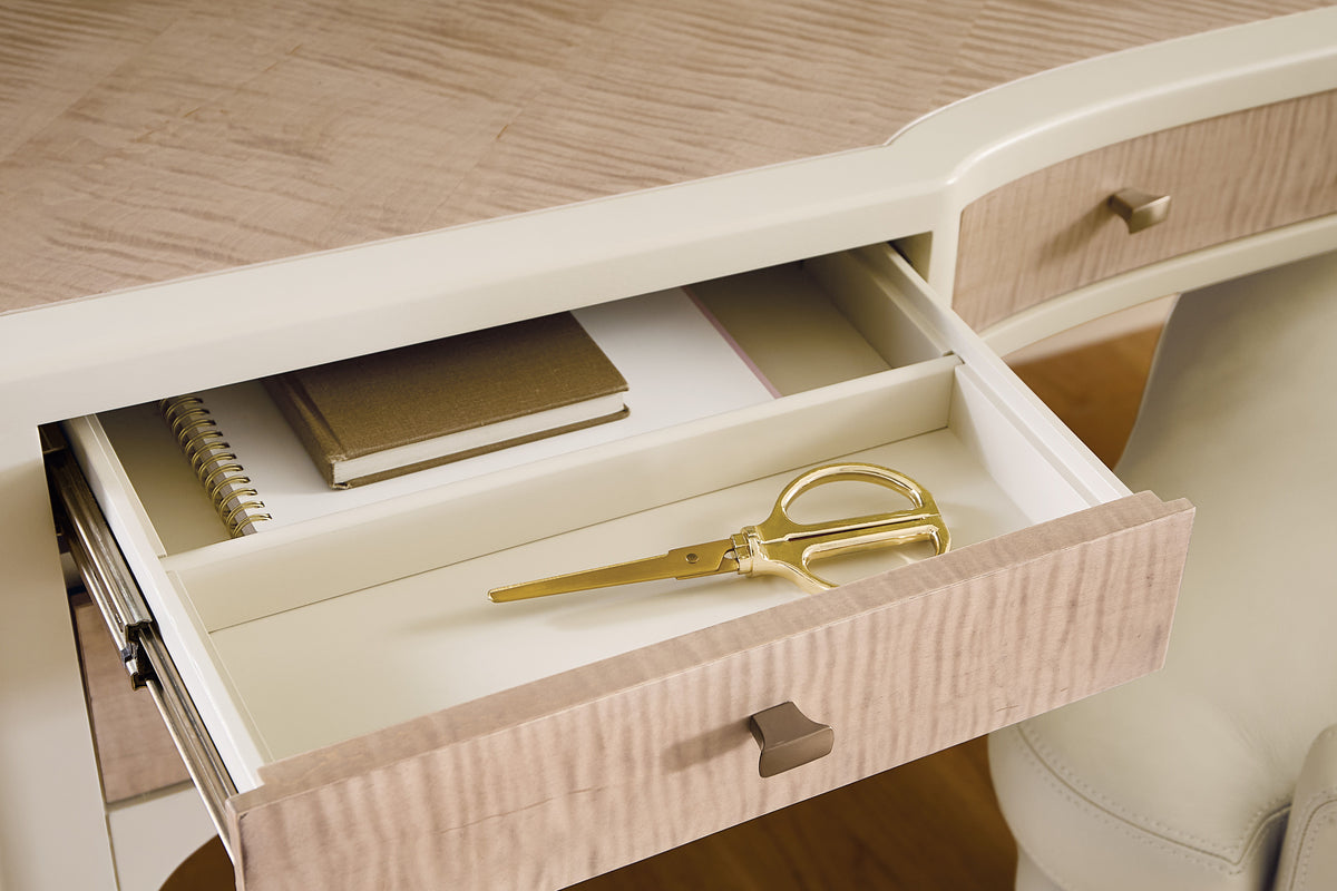 Hera Writing Desk - White / Beige by Hooker Furniture - View 3