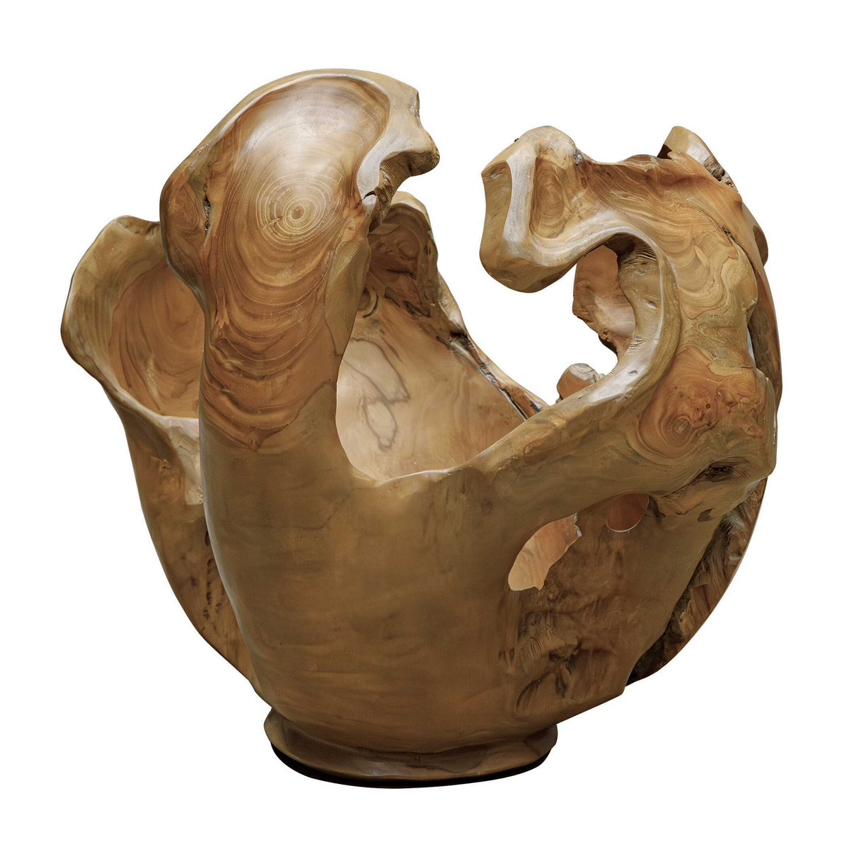 Arbor Crest Indoor-Outdoor Teak Bowl Woodtone - Light Brown by Uttermost - View 4