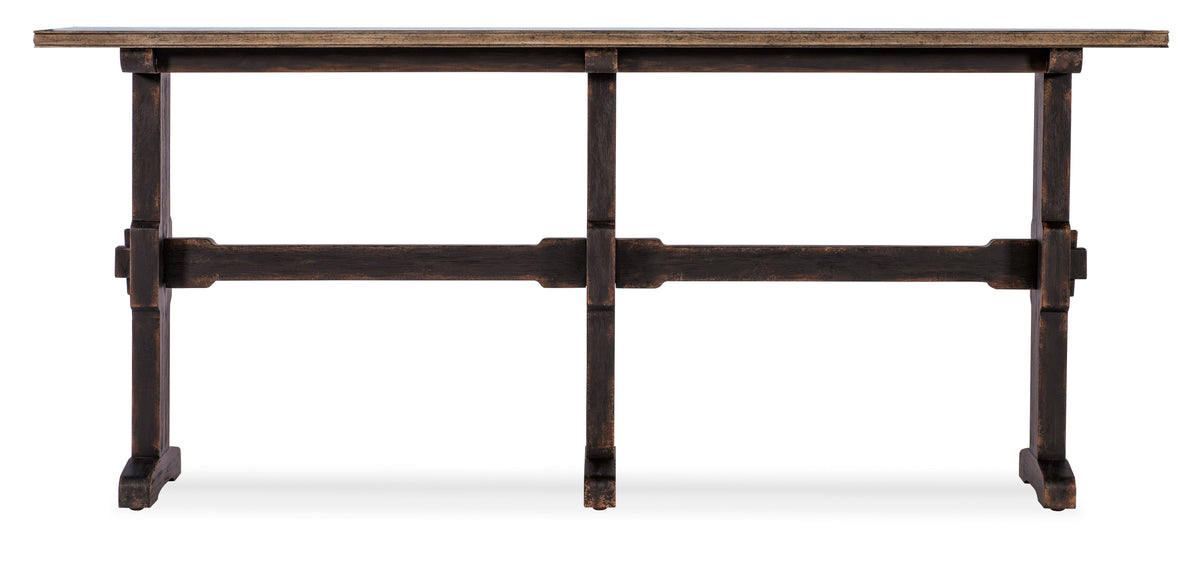 Americana Trestle Console Table - Dark Brown by Hooker Furniture - View 5