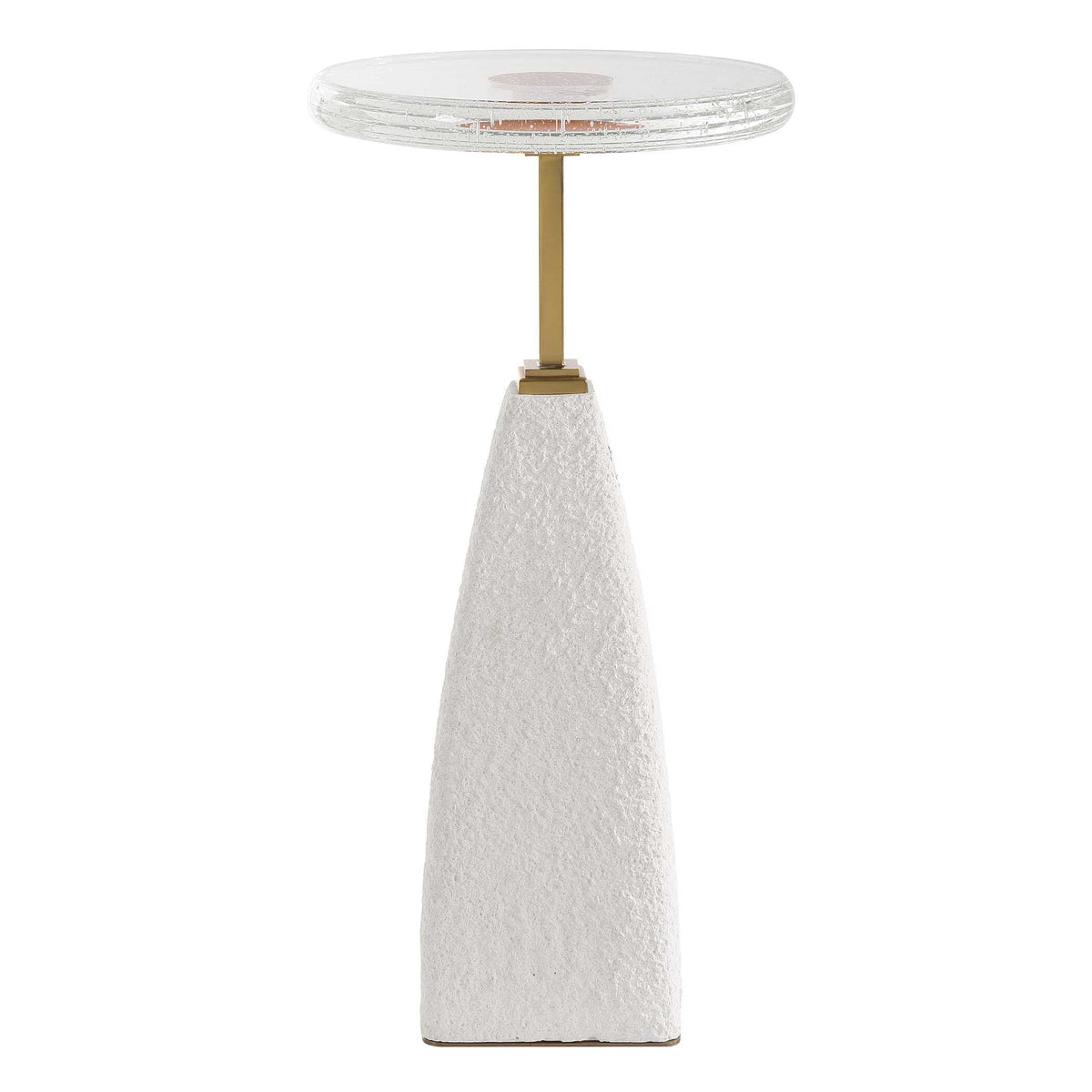 Sora Glass Drink Table - White by Uttermost - View 4