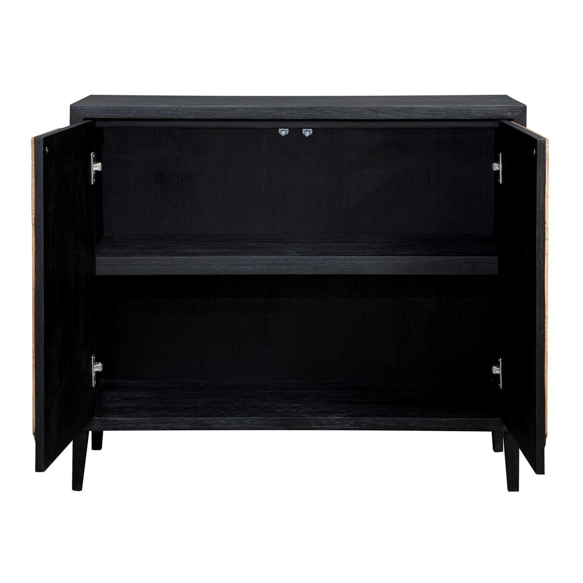 Andrei Teak Root 2 Door Cabinet Black / Woodtone - Black / Light Brown by Uttermost - View 7