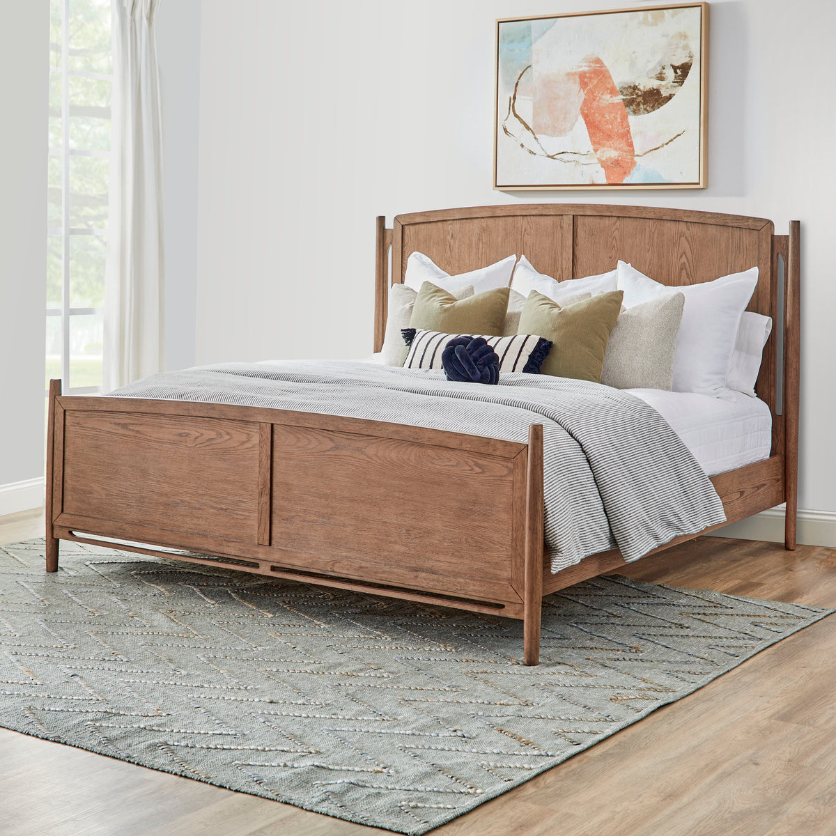 Verona King Panel Bed - Light Brown | Flexsteel