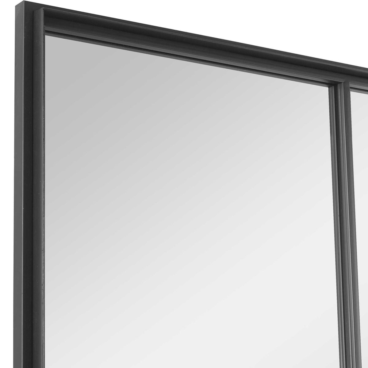 Rousseau Iron Window Mirror - Black by Uttermost - View 6