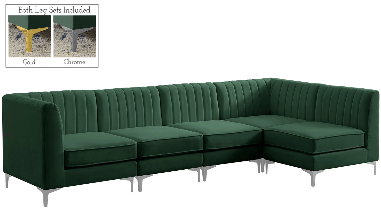 Alina - Modular Sectional - Green | Home Elegance USA