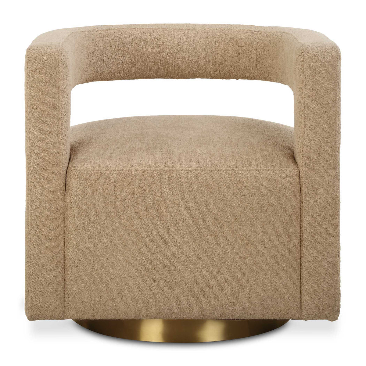 Grounded Modern Swivel Chair - Light Brown by Uttermost - View 1
