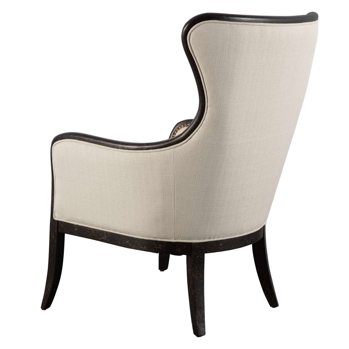 Sandy Wing Back Armchair Beige & Dark Brown - Beige / Dark Brown by Uttermost - View 10