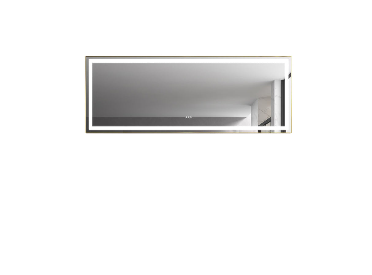 96in. W x36 in. H Frameless LED Single Bathroom Vanity Mirror in Polished Crystal Bathroom Vanity LED Mirror with 3 Color Lights Mirror for Bathroom Wall | Home Elegance USA