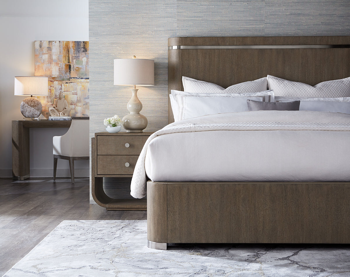 Modern Mood King Panel Bed - Dark Brown / Dark Gray by Hooker Furniture - View 5
