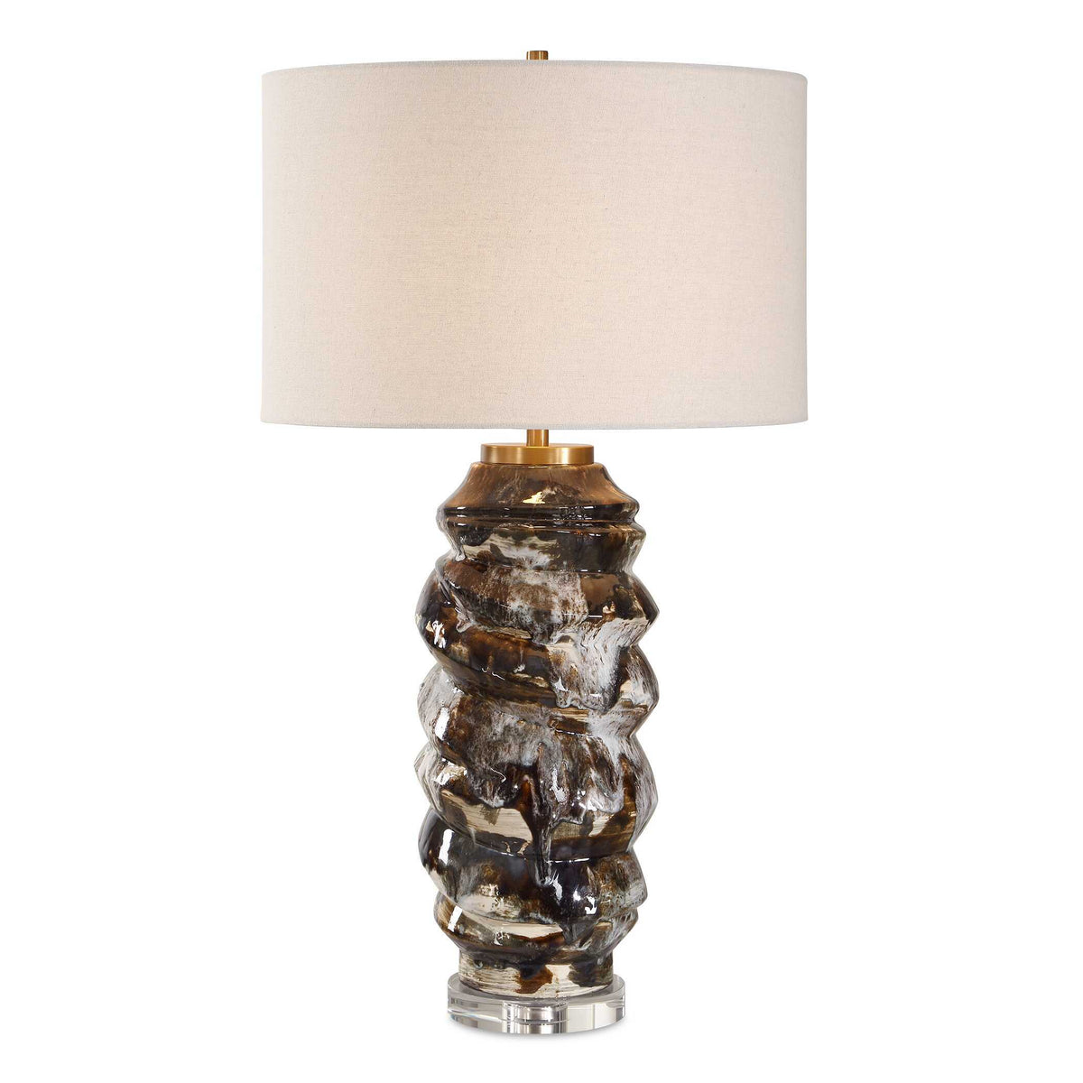 Cuoco Table Lamp Mottled Brown - Dark Brown by Uttermost - View 1