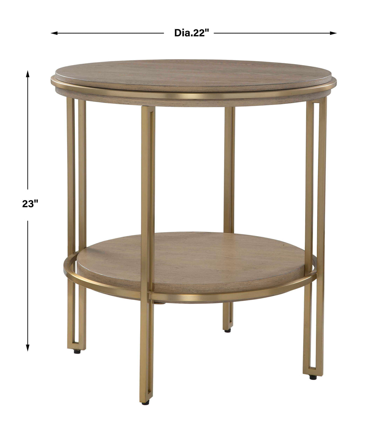 Elise Round Brass Side Table - Bronze by Uttermost - View 5