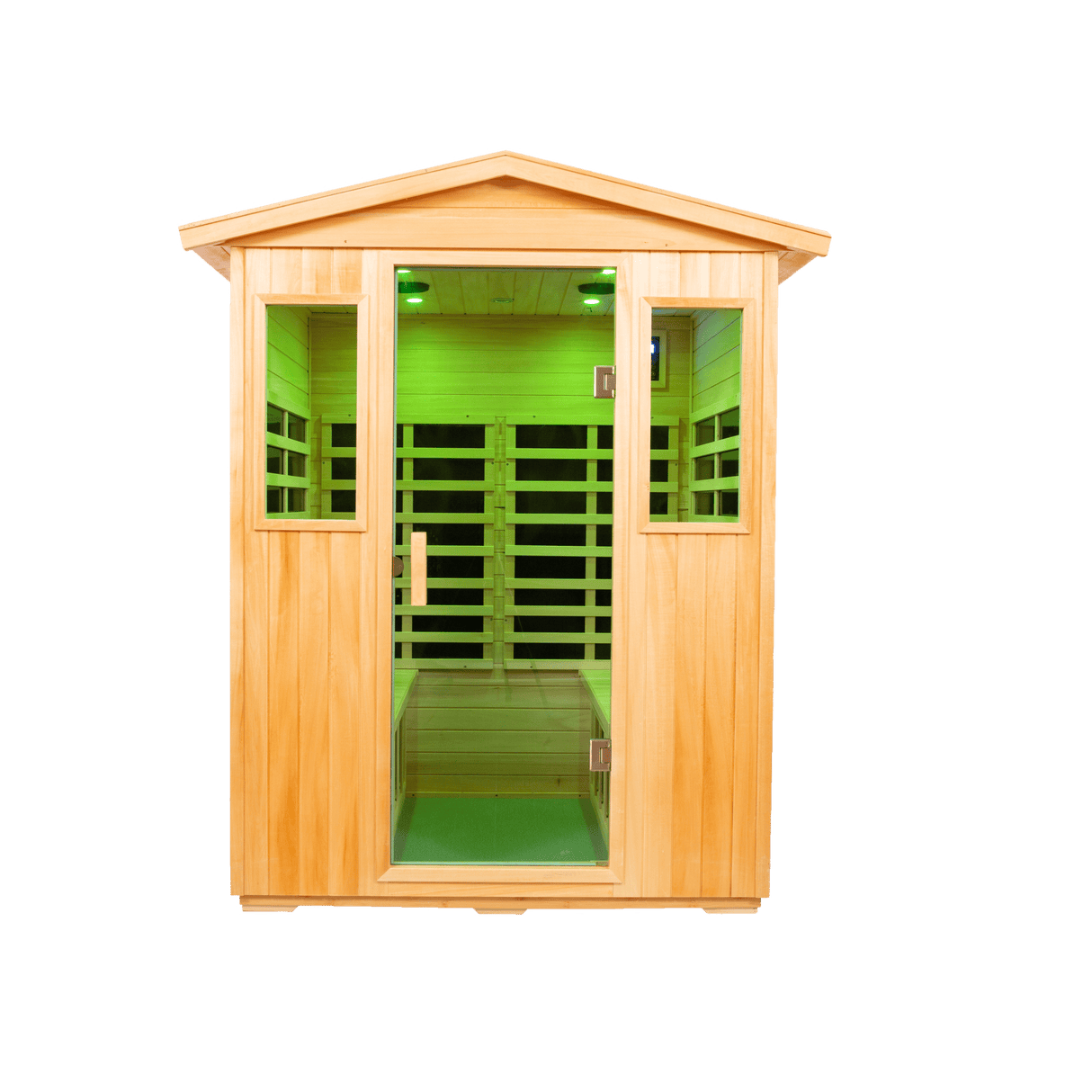 Four person Basswood Far-infrared outdoor sauna room - Home Elegance USA