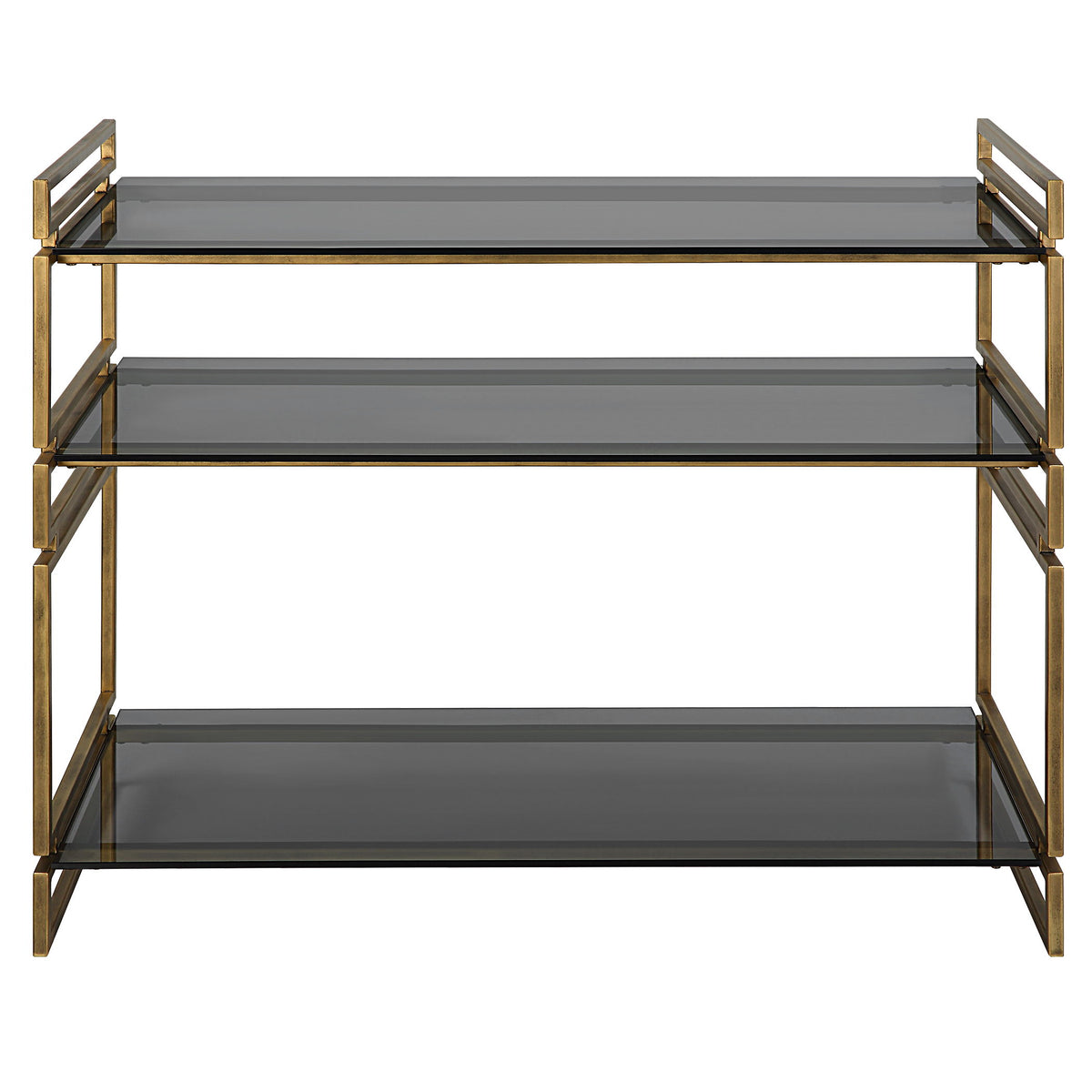 Stacked Up Glass Console Table - Gray by Uttermost - View 1