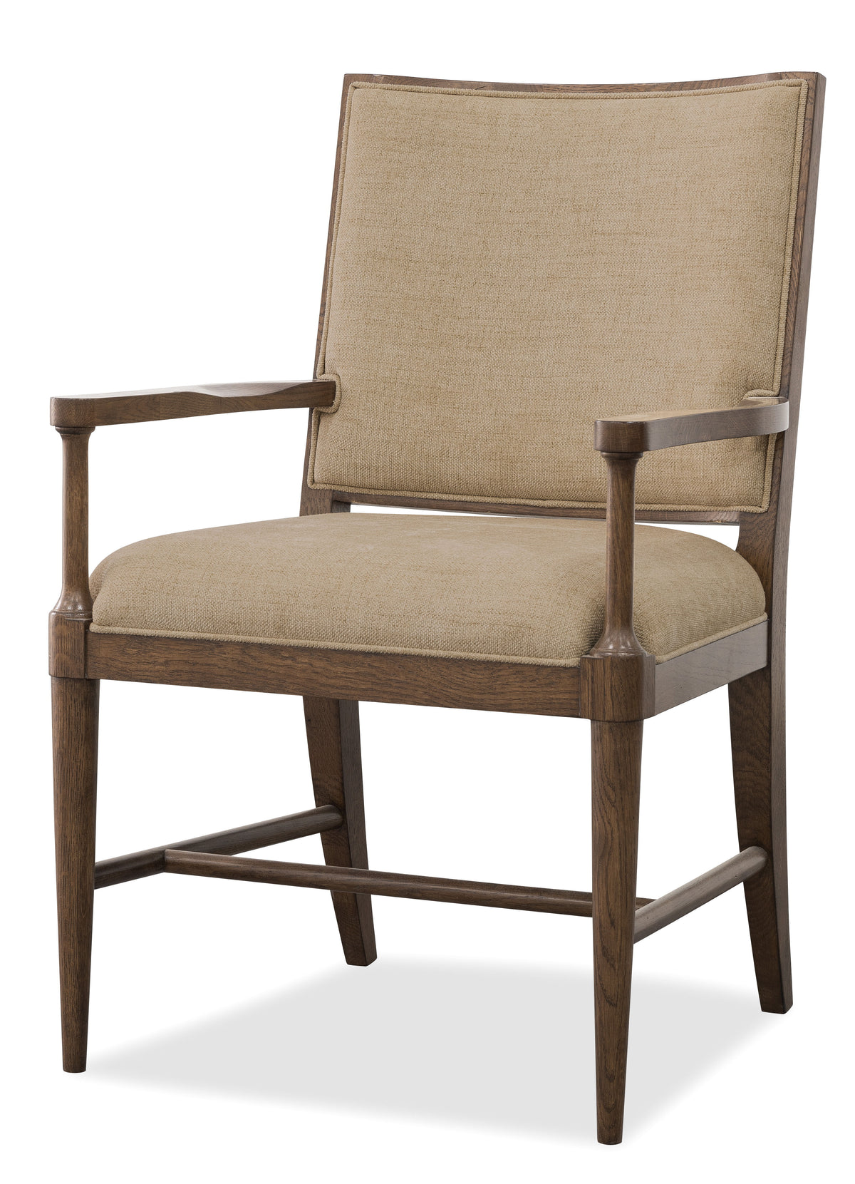 Cashiers Arm Fabric Chair Chestnut / Willarae Cashew - Dark Brown / Beige by Hooker Furniture - View 2