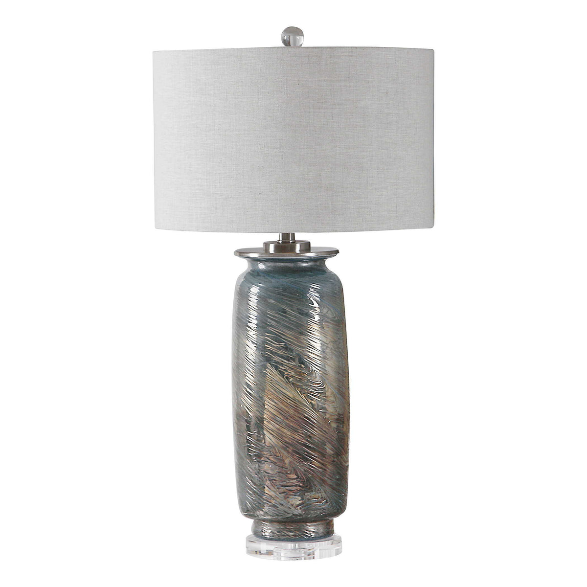 Olesya Swirl Glass Table Lamp - Blue / White by Uttermost - View 3