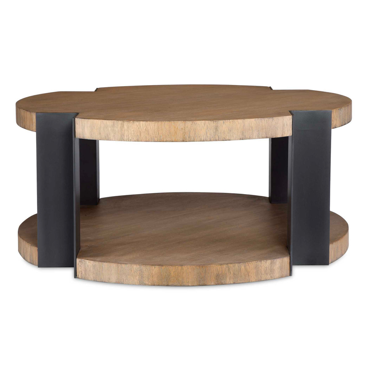 Loana Industrial Coffee Table - Light Brown / Black by Uttermost - View 1