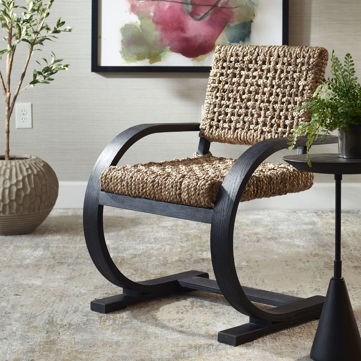 Rehema Dining Chair - Light Brown / Dark Brown by Uttermost - View 2