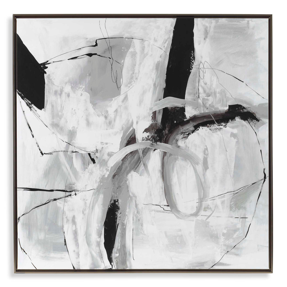 Looping Eternity Framed Abstract Art - Gray by Uttermost - View 1
