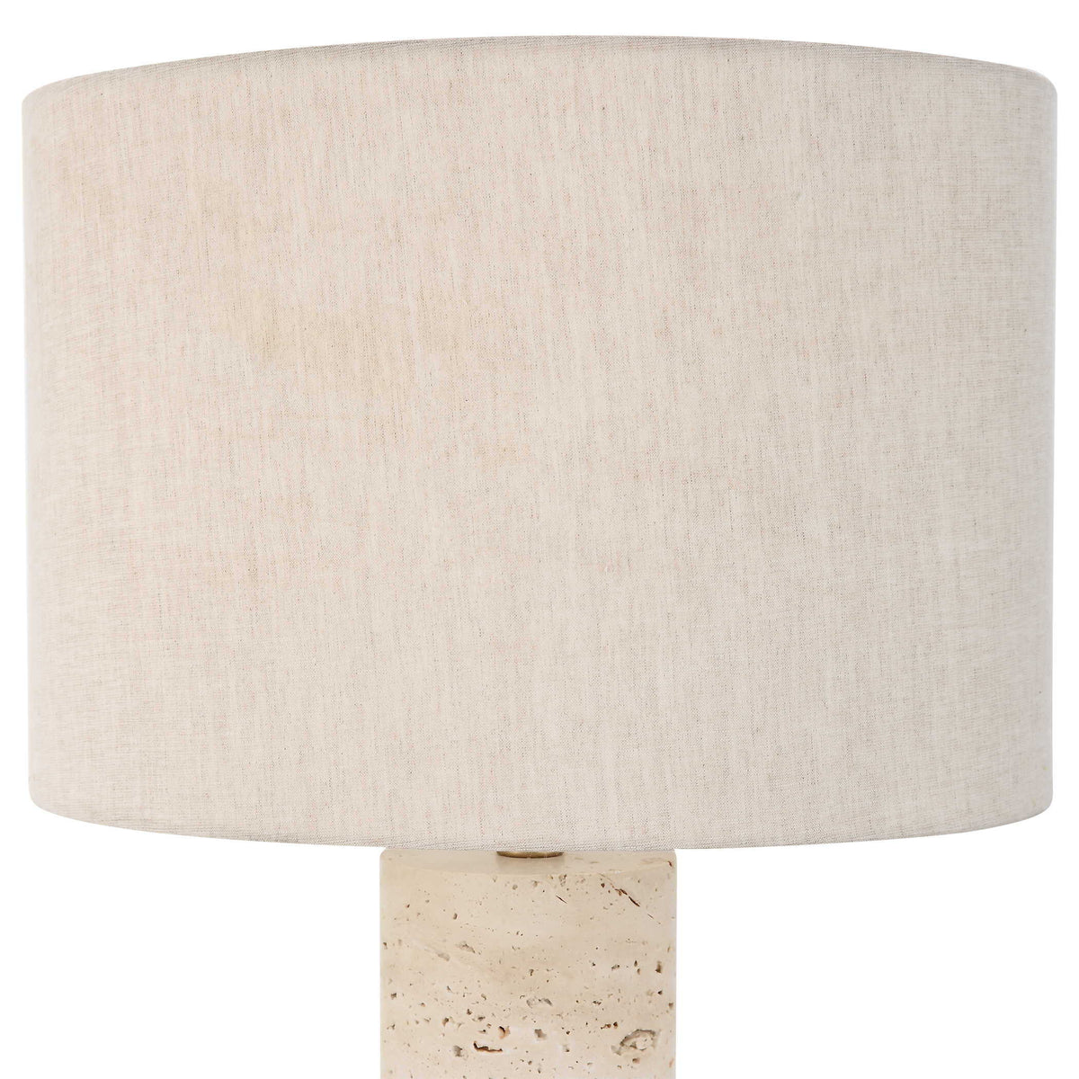 Gravitas Elegant Brass & Stone Lamp - White by Uttermost - View 5