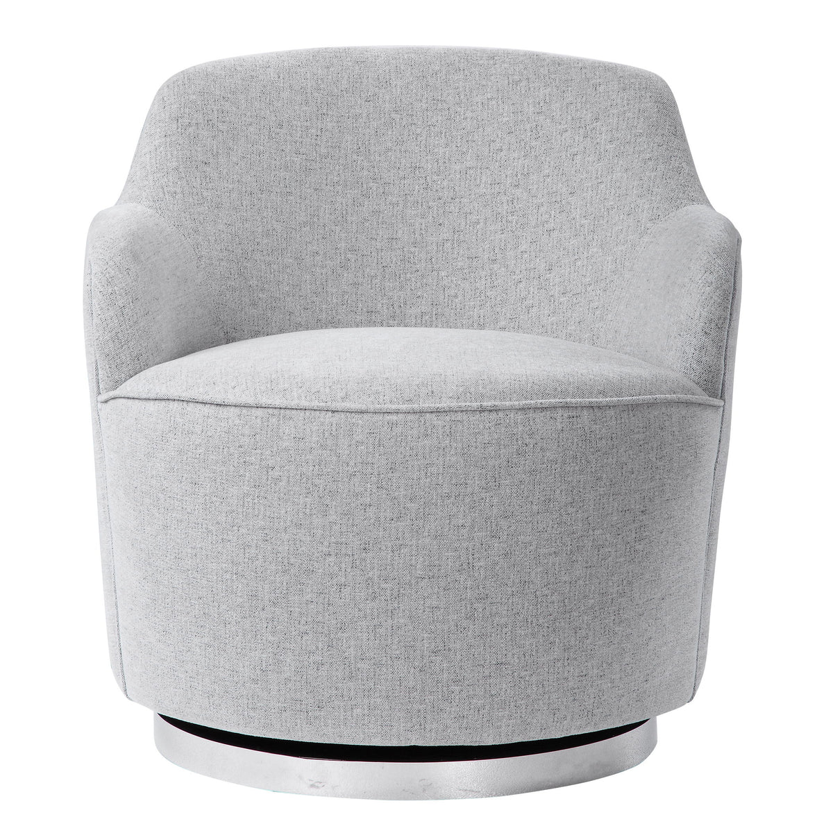 Hobart Casual Swivel Chair - Light Gray by Uttermost - View 1