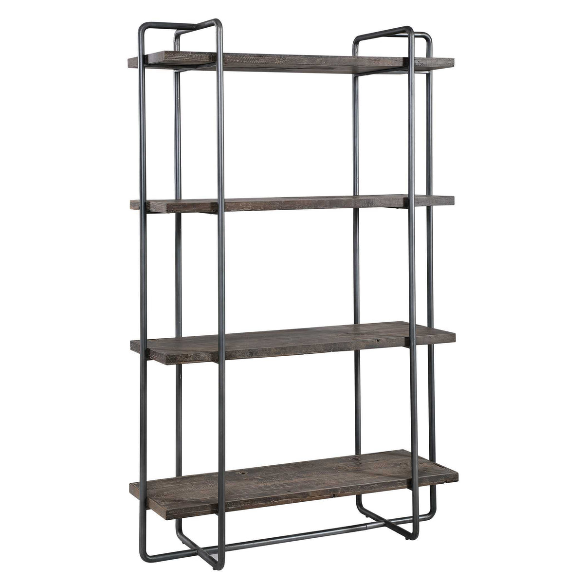 Stilo Urban Industrial Etagere - Dark Brown / Dark Gray by Uttermost - View 3