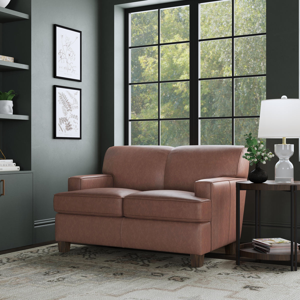 Dempsey Leather Loveseat | Flexsteel