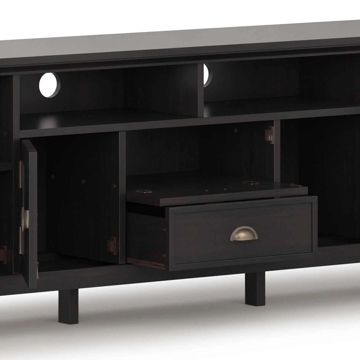 Redmond 72 inch Wide Solid Wood TV Stand in Hickory Brown For TVs up to 80 inches - sold by Home Elegance USA