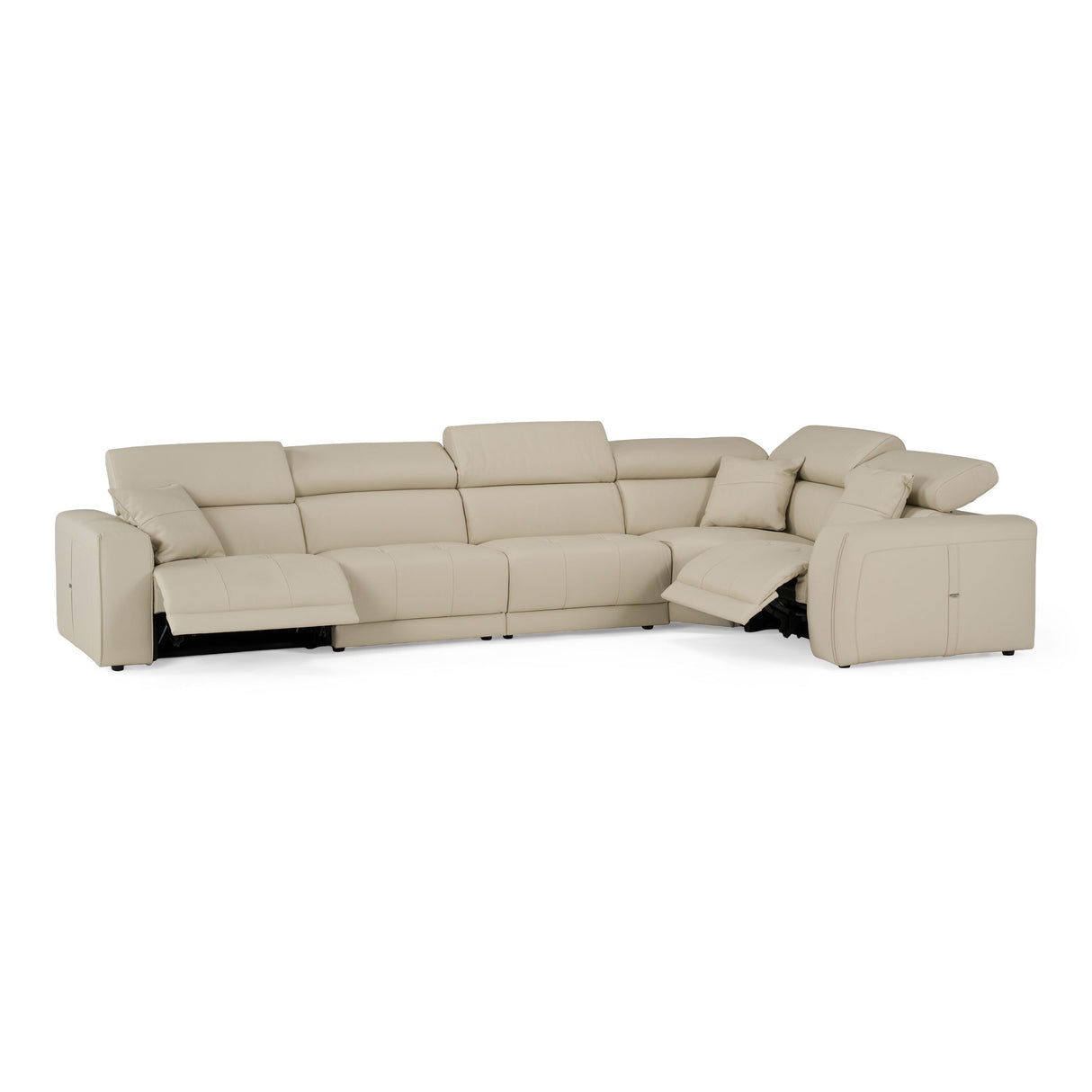 Dalton Italian Leather Power Reclining Sectional Sofa – Oyster | VIG Furniture VGDTDALTON-OYS