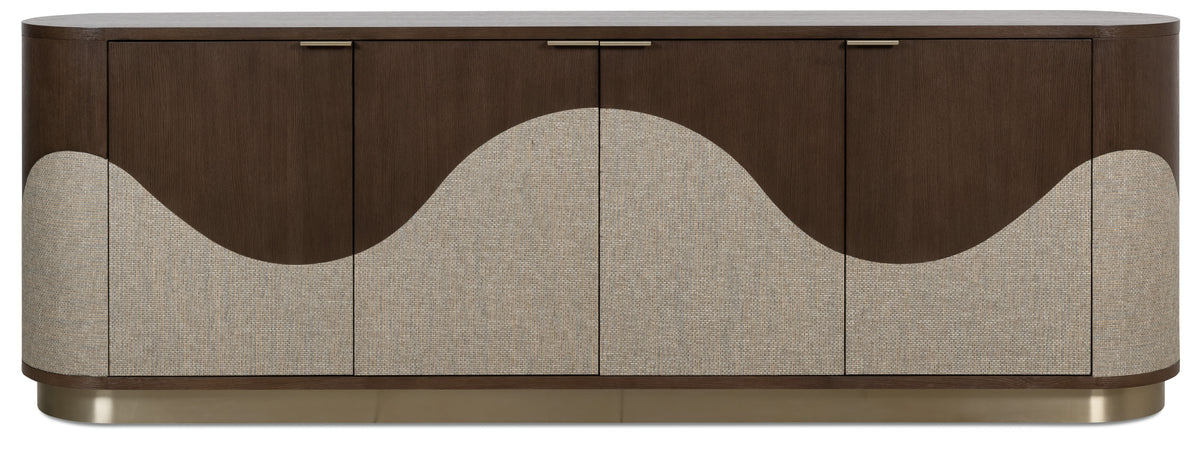 Commerce And Market Roll With It Four-Door Credenza - Dark Brown / Gray by Hooker Furniture - View 10