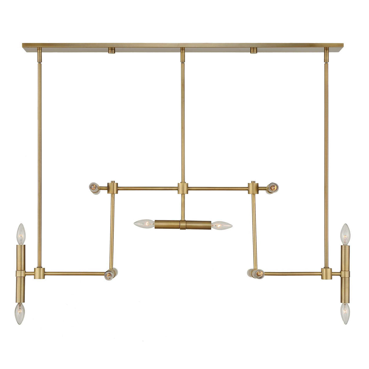Cadre 14 Light Modern Linear Pendant - Gold by Uttermost - View 6