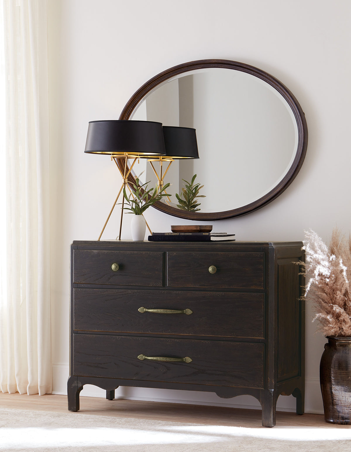 Americana Oval Mirror - Dark Gray by Hooker Furniture - View 4