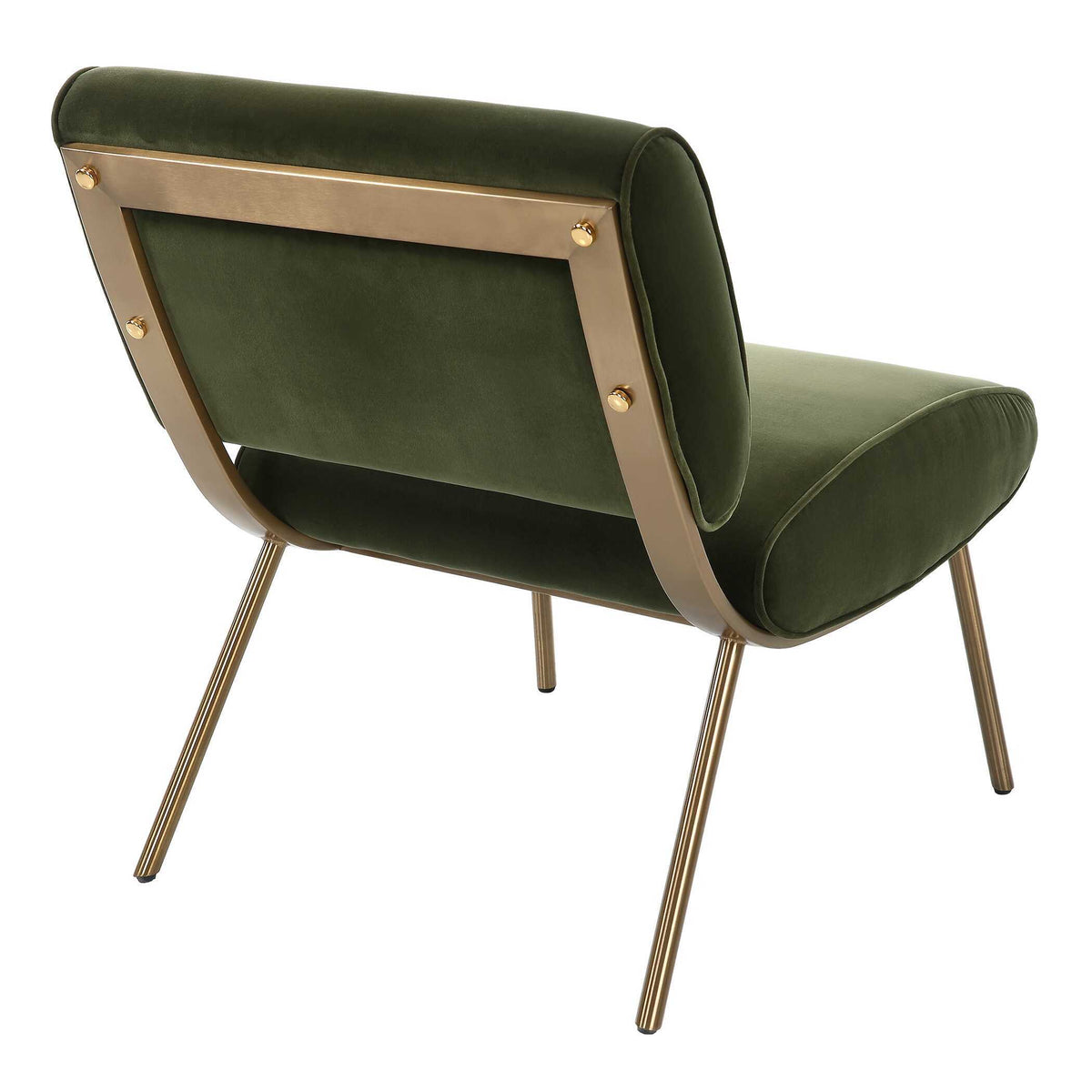Knoll Mid-Century Accent Chair - Green by Uttermost - View 7