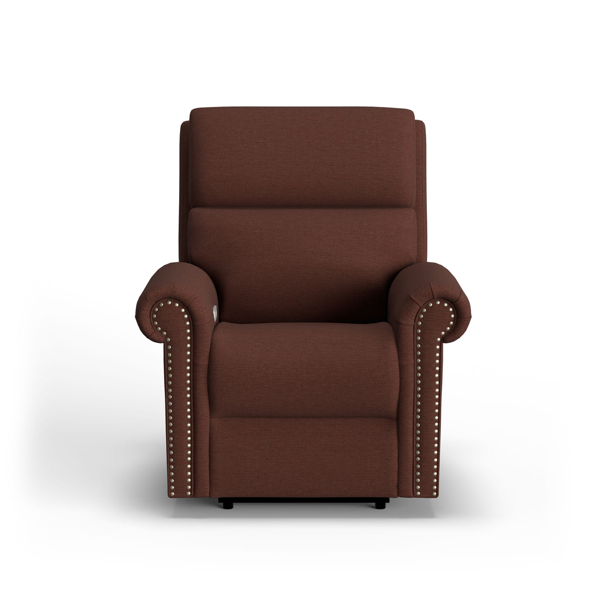 Bernard Power Fabric Recliner With Power Headrest & Lumbar, Nailhead Trim | Flexsteel