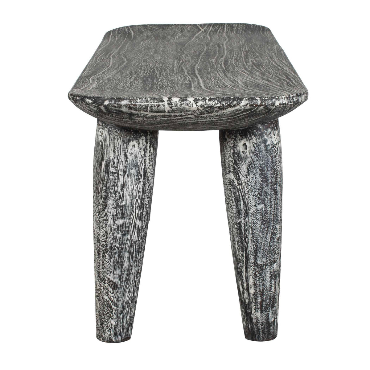 Fade To Black Wood Bench - Black / White by Uttermost - View 6