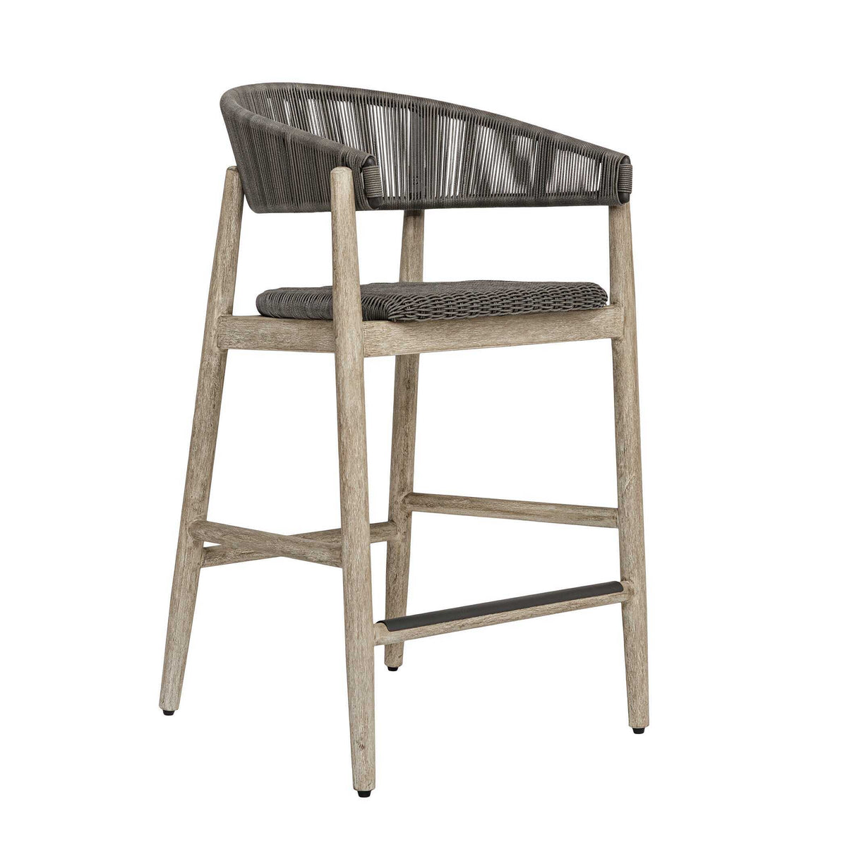 Dermott Outdoor Counter Stool - Light Brown / Dark Gray by Uttermost - View 3
