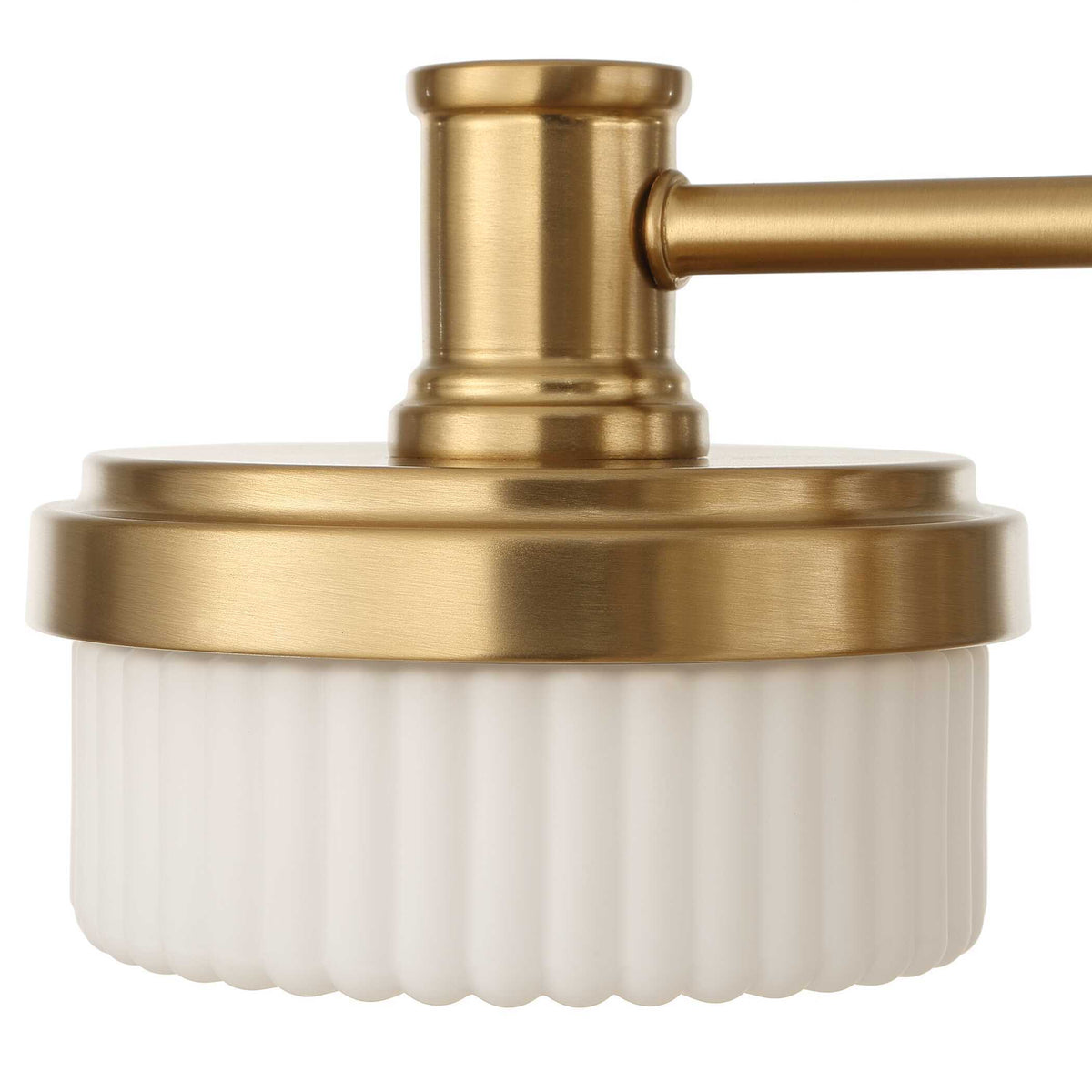 Wedge 12 Light LED Brass Chandelier White / Gold - Gold / White by Uttermost - View 10
