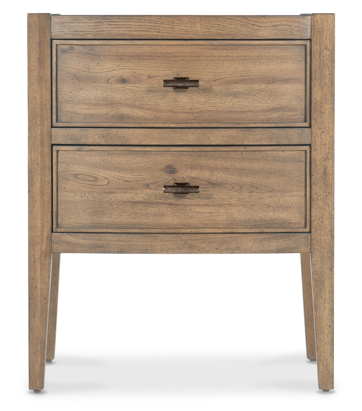 Vineyard Row Two Drawer Nightstand - Light Brown by Hooker Furniture - View 5