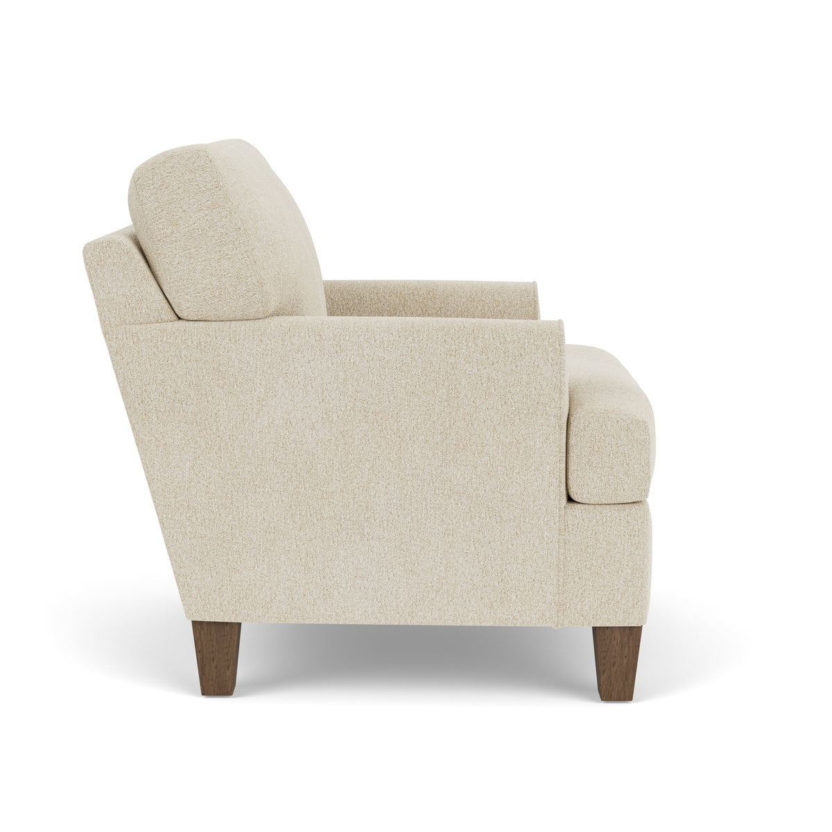 Moxy Fabric Chair, T-Shaped Seat Cushion, Rounded Mailbox Arms | Flexsteel