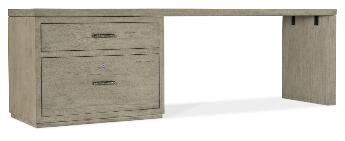Linville Falls 96" Desk With Lateral File Cabinet - Gray by Hooker Furniture - View 1