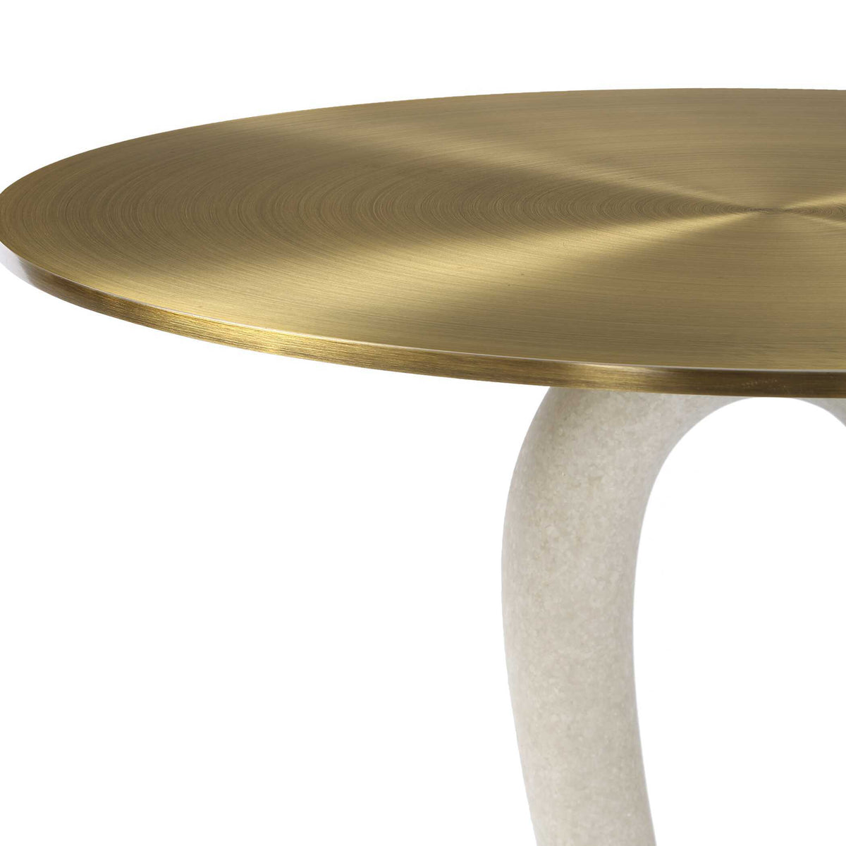 Sonia Modern Accent Table Brass - Gold / White by Uttermost - View 7
